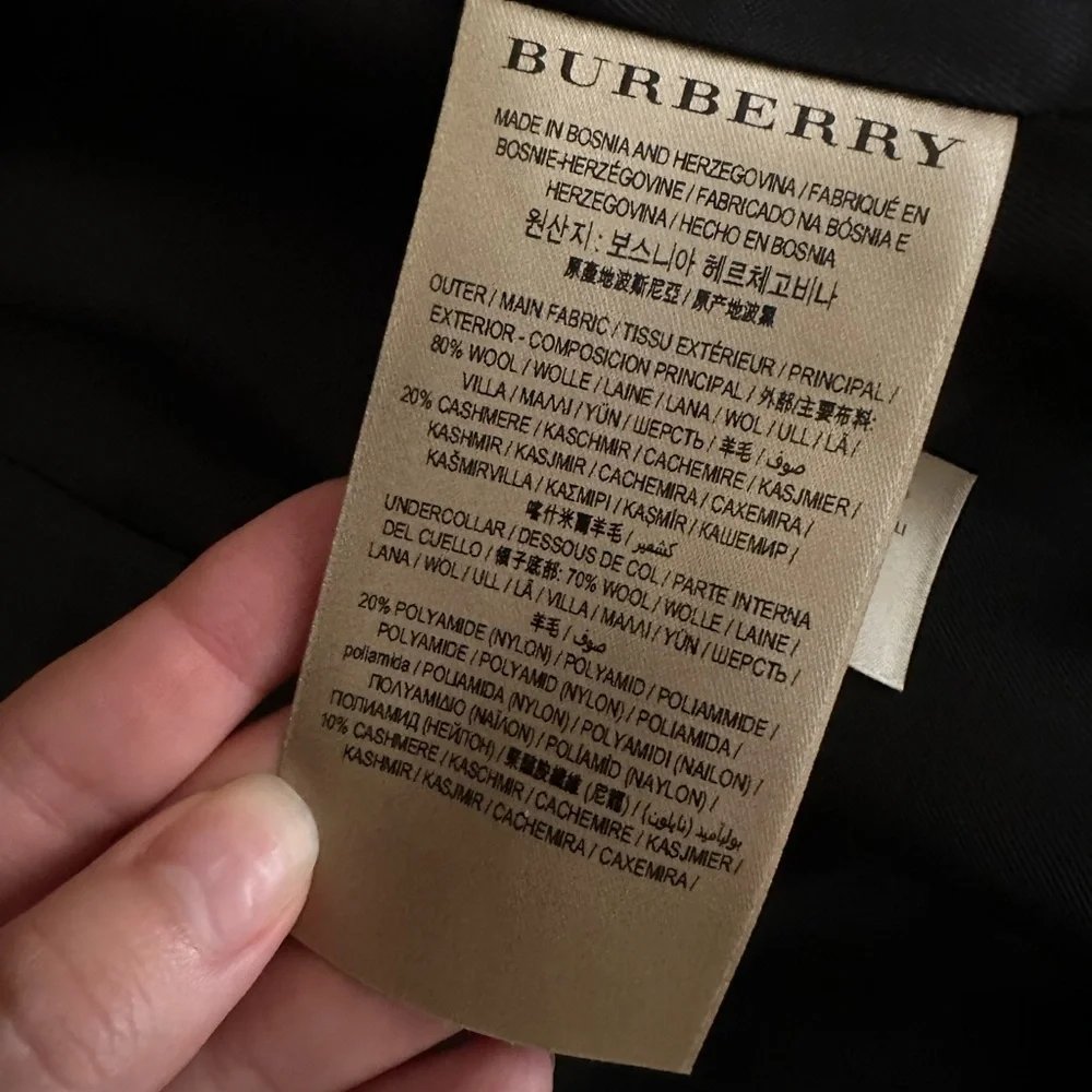 Burberry Wool Cashmere Trench Coat - Picture 4 of 6